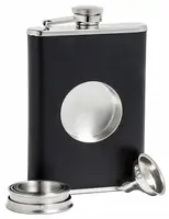 

8 oz stainless steel hip flask collapsible shot glass