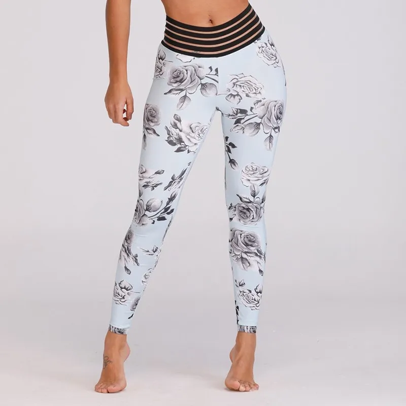 

JKOO Yoke Tight White Yoga Pants Seamless Leggings For Women made in China, Printed