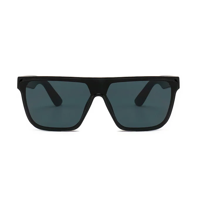 

13545 Superhot Eyewear 2019 Fashion Men Women Black Rectangular Shield Shades Flat Top Sunglasses
