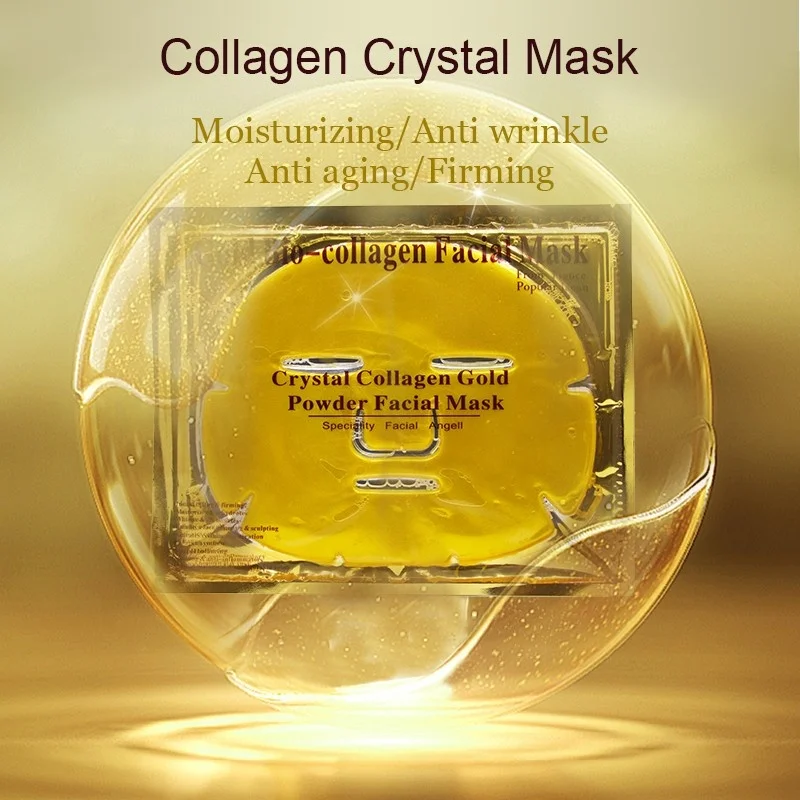 
24k Gold Collagen Hydrogel Face Masks WHOLESALE Hyaluronic Acid Vitamins E & C face Mask 