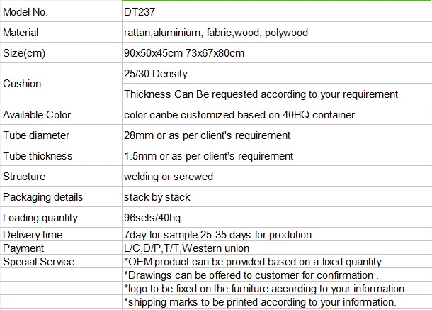 modern outdoor aluminium dining chairs for hot selling