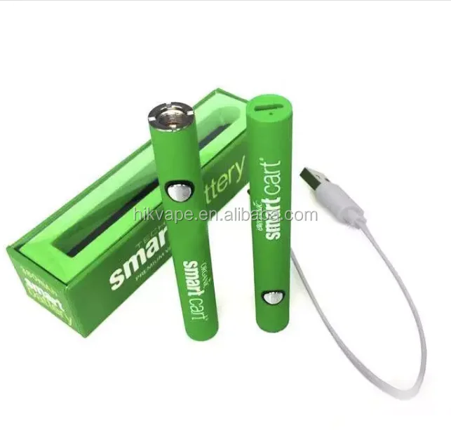 

2019 new hot 510 Thread CBD Vape Pen Battery smart battery for smart cart cartridge, Green