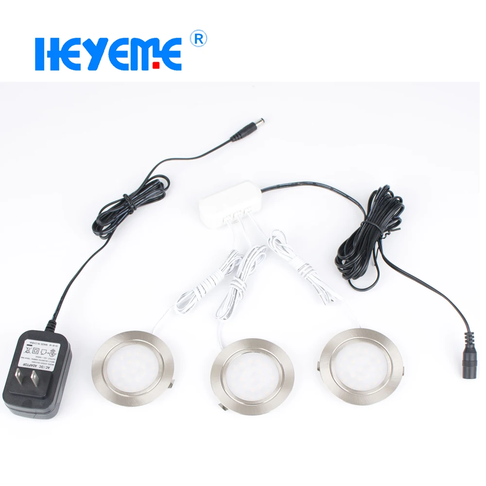 
CE&RoHS DC 12V Brushed Chrome LED Cabinet Light Recessed Down Light For Kitchen 