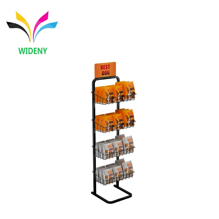 Floor Stand Folding Bread Supermarket Shelves Metal Display Shelf With