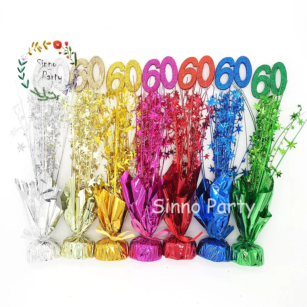 Sinno 60th Birthday Wedding Anniversary Table Centerpieces Balloon