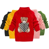 

Wholesale batch Latest Design Fancy Knit Pullover long Sleeve Korean Winter Children Kids Cartoon Knit Sweaters