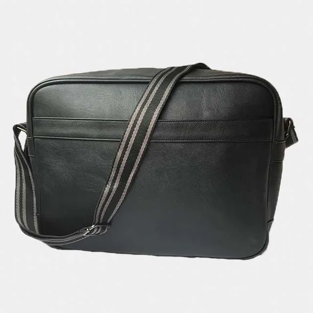 

Hot selling black PU leather shoulder bag laptop messenger bag, Black or customized