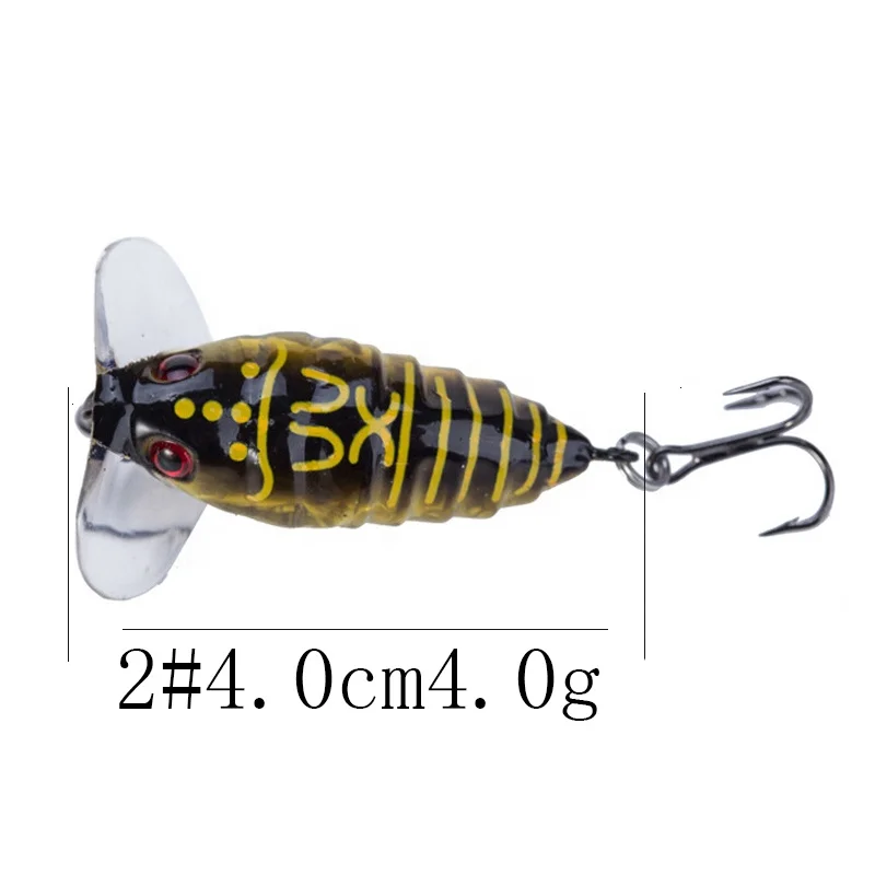 

Top water fishing lures Cicada Fly fishing lure Plastic Pesca artificiais Baits Wobblers Crankbait Floating popper insect Bait