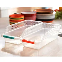 

Refrigerator Durable Storage Organizer Fruit Handled Kitchen Collecting Box Basket Rack Stand Basket Container