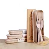 3PCS/Set Portable Degradable Wheat Straw Tableware Set Eco-Friendly Travel Kids Adult Cutlery for Camping Picnic Set Gifts