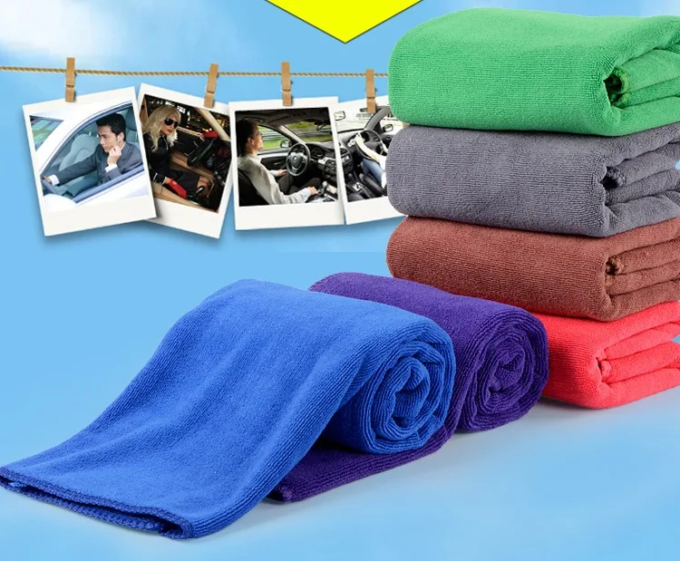 China factory wholesale custom size logo 400 GSM microfiber car cleaning towels