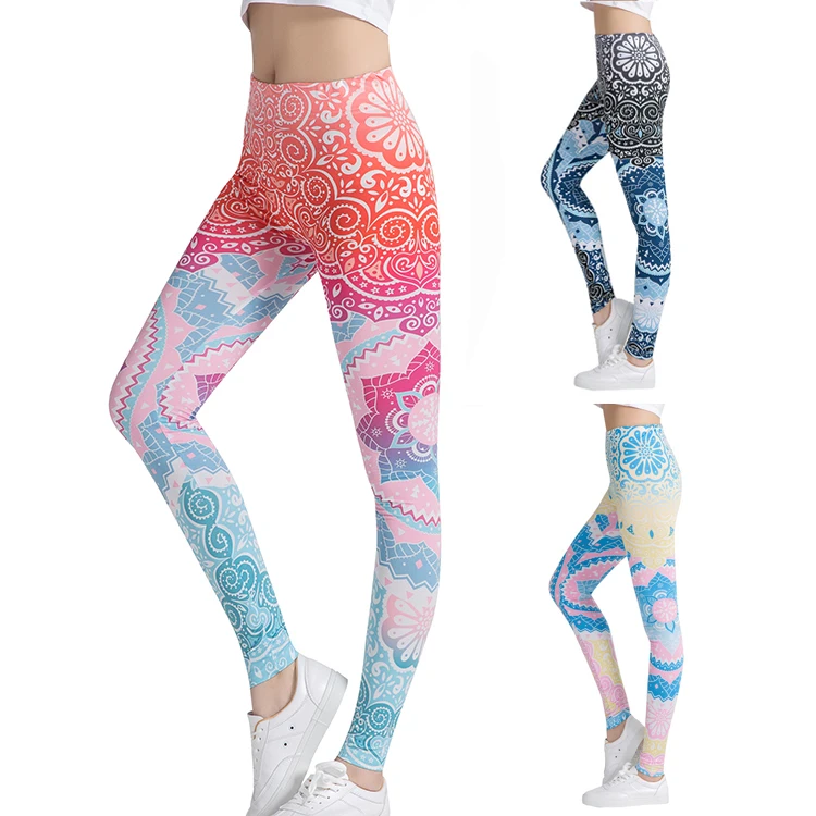 

YOUME 2019 3D Print Elastic Fitness Leggings Punk Women High Waist Leggings Stretch Workout Casual Slim Pencil Pants Leggings, 7 colors available