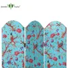 Living room furniture handmade cotton fabric wooded home decoration folding room divider screen