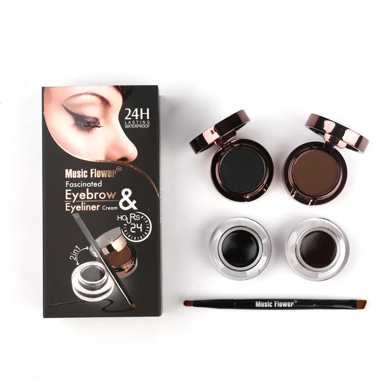 Music Flower Long Lasting Waterproof Eyebrow Powder Eyeliner