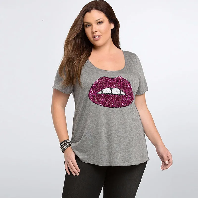 Loose T Shirt For Fat Women Beaded T Shirt Casual T Shirt Design For ...