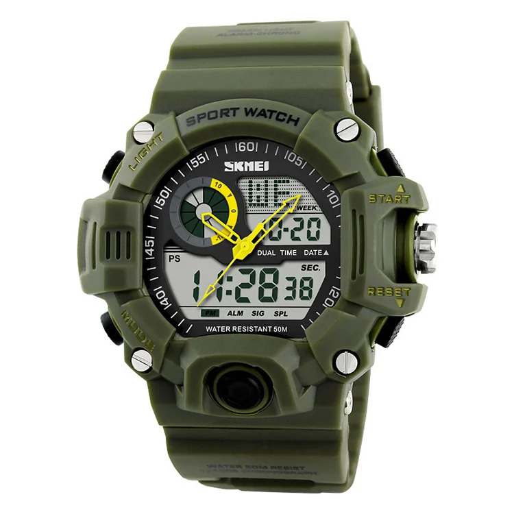 

Custom logo watches wholesale Skmei 1029 analog digital wrist watch imported from china, 6 colors
