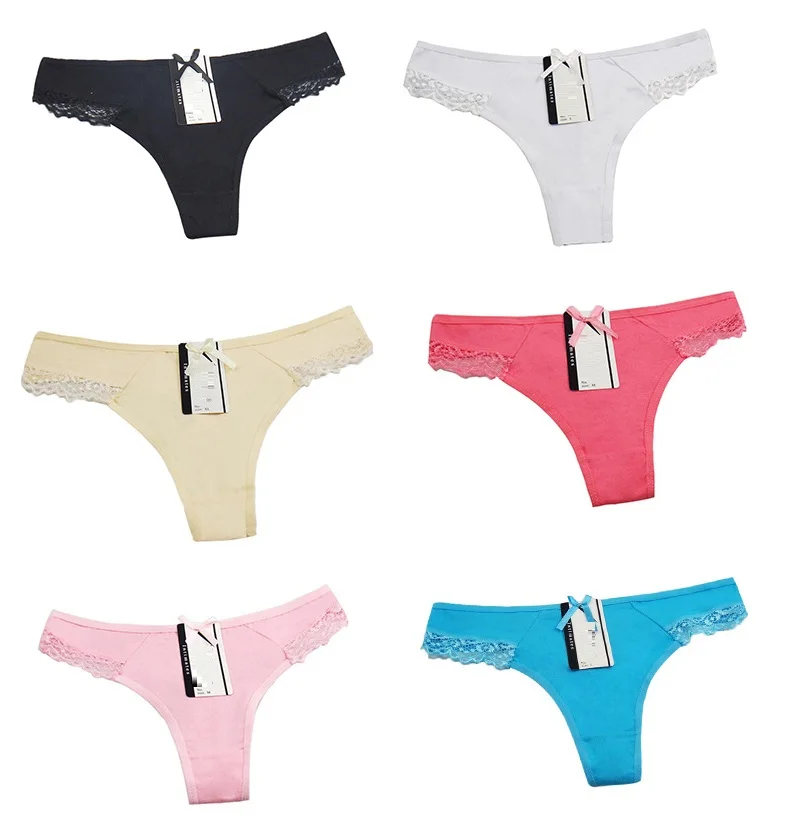 100 Cotton Lace Trim Open School Girls Sexy Crotch Thongs - Buy Sexy ...
