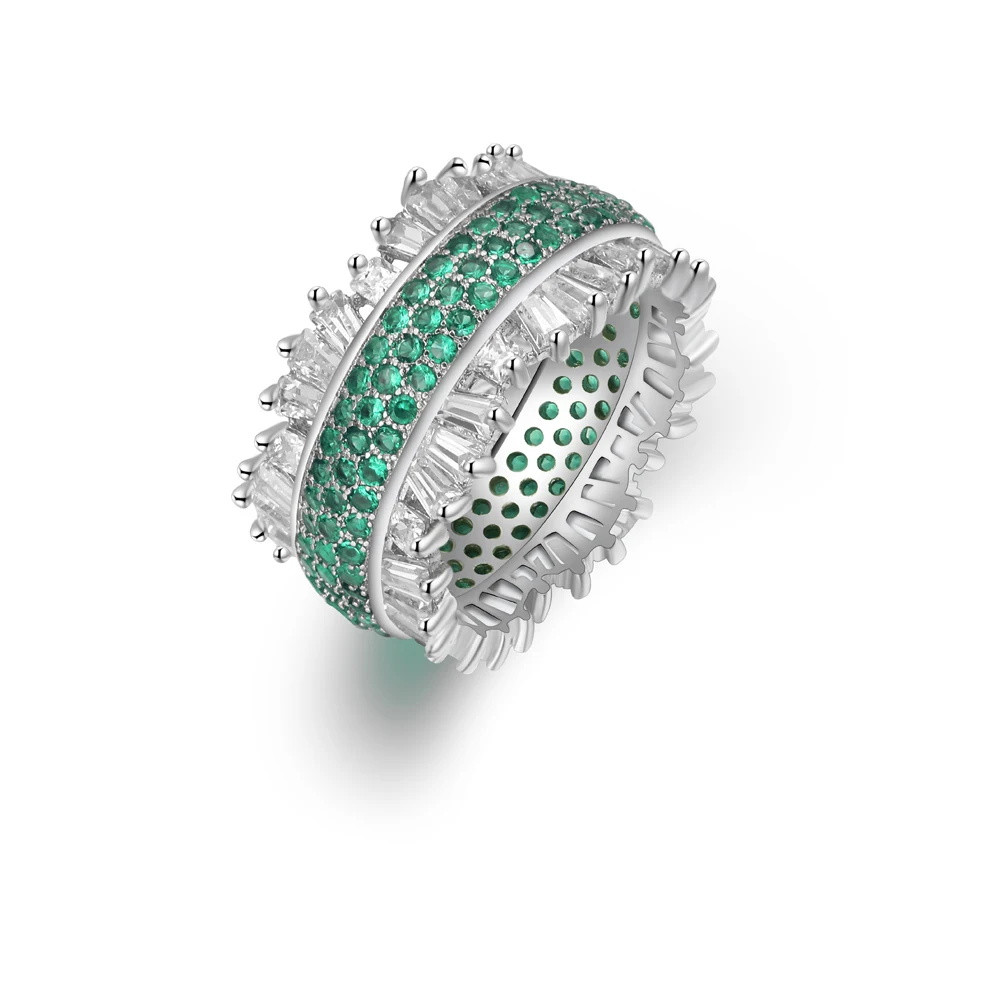 

Vantage High Quality Green and White Stone Ring for Christmas Unique Jewelry
