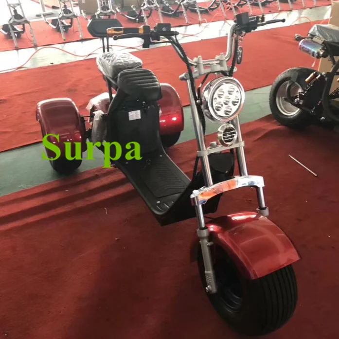 

2019 new 1000w 1500w two seat removable battery 3 wheel electric scooter/tricycle/golf motorcycle, Black;red. white