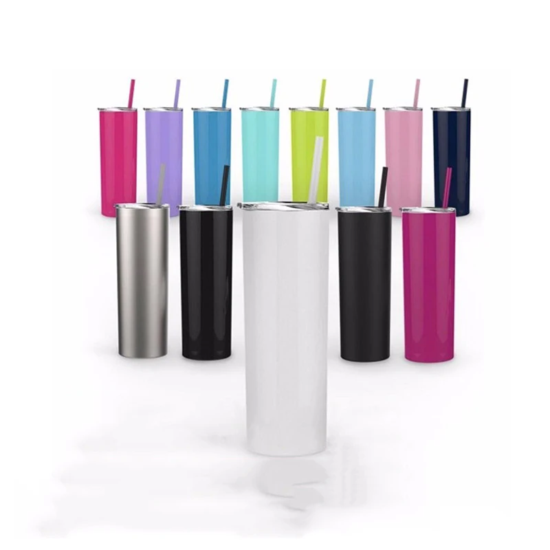 

20oz wholesale skinny stainless steel tumbler with straw ,Double Wall Vacuum insulated skinny mug