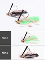 2016 2pcs lot Bright colors bearded head soft fishing bait artificial tools 1606730