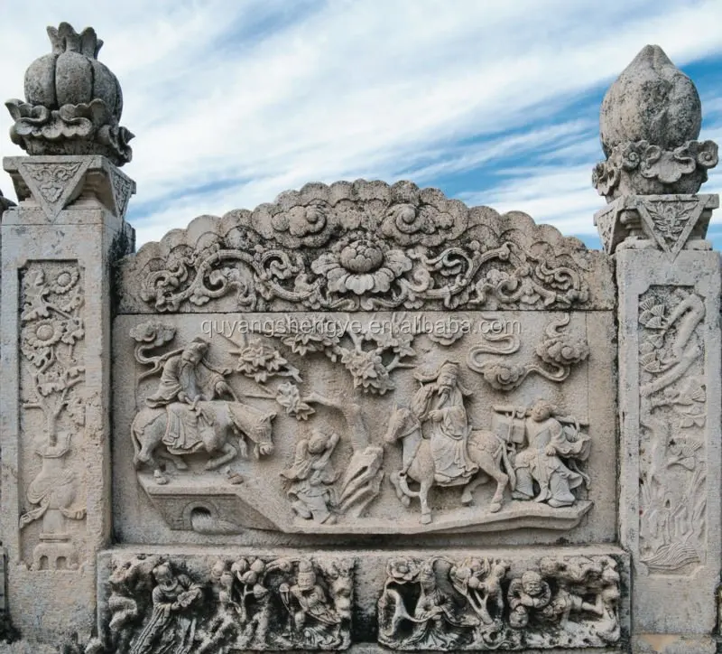 
outdoor natural marble stone relief tablet sculpture 