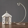Nordic contracted wind electronic candles, wrought iron glass candlestick romantic wedding decoration furnishing articles