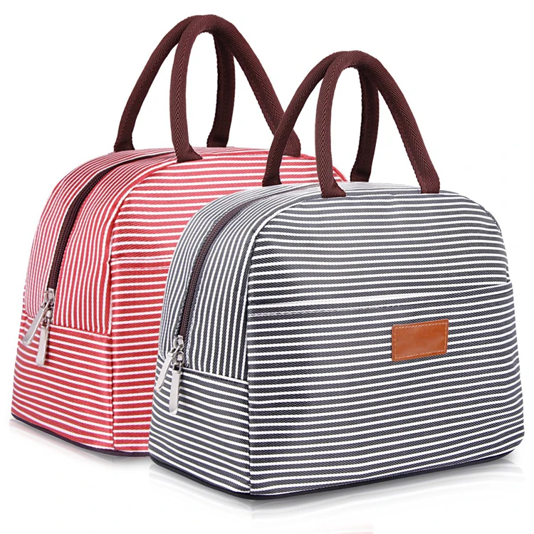 

New Product Ideas 2019 Insulated Cooler Lunch Bag, Striped , customized