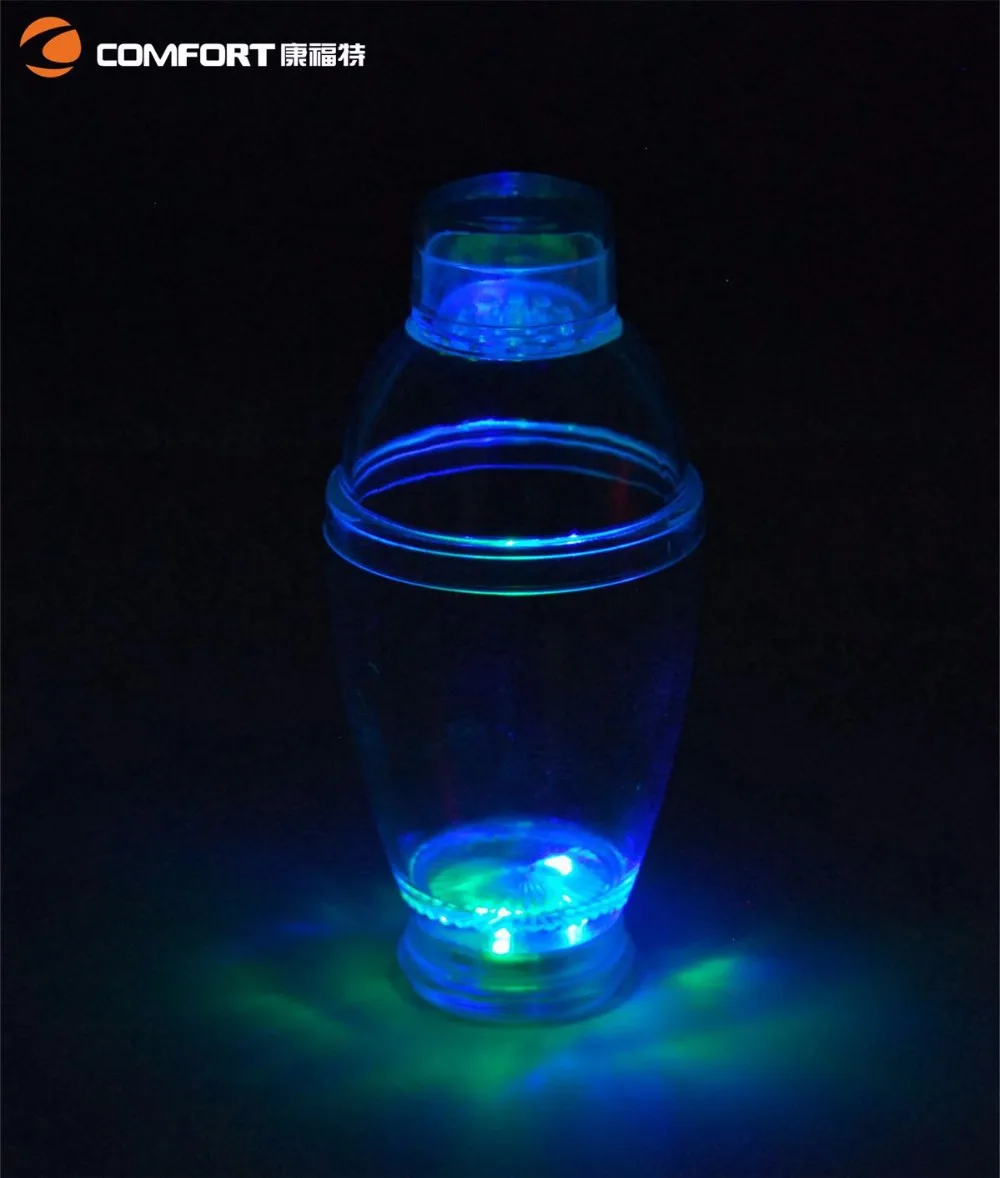 Branded Logo Promotional Plastic Custom Led Cocktail Shaker Set Buy