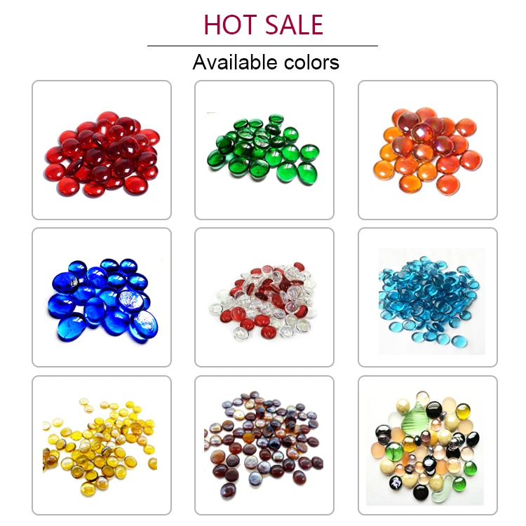 
wholesale china clear flat glass marbles glass gems glass beads for vase filler fire pit 