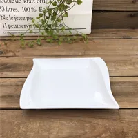 

factory price cheap white square plate from China