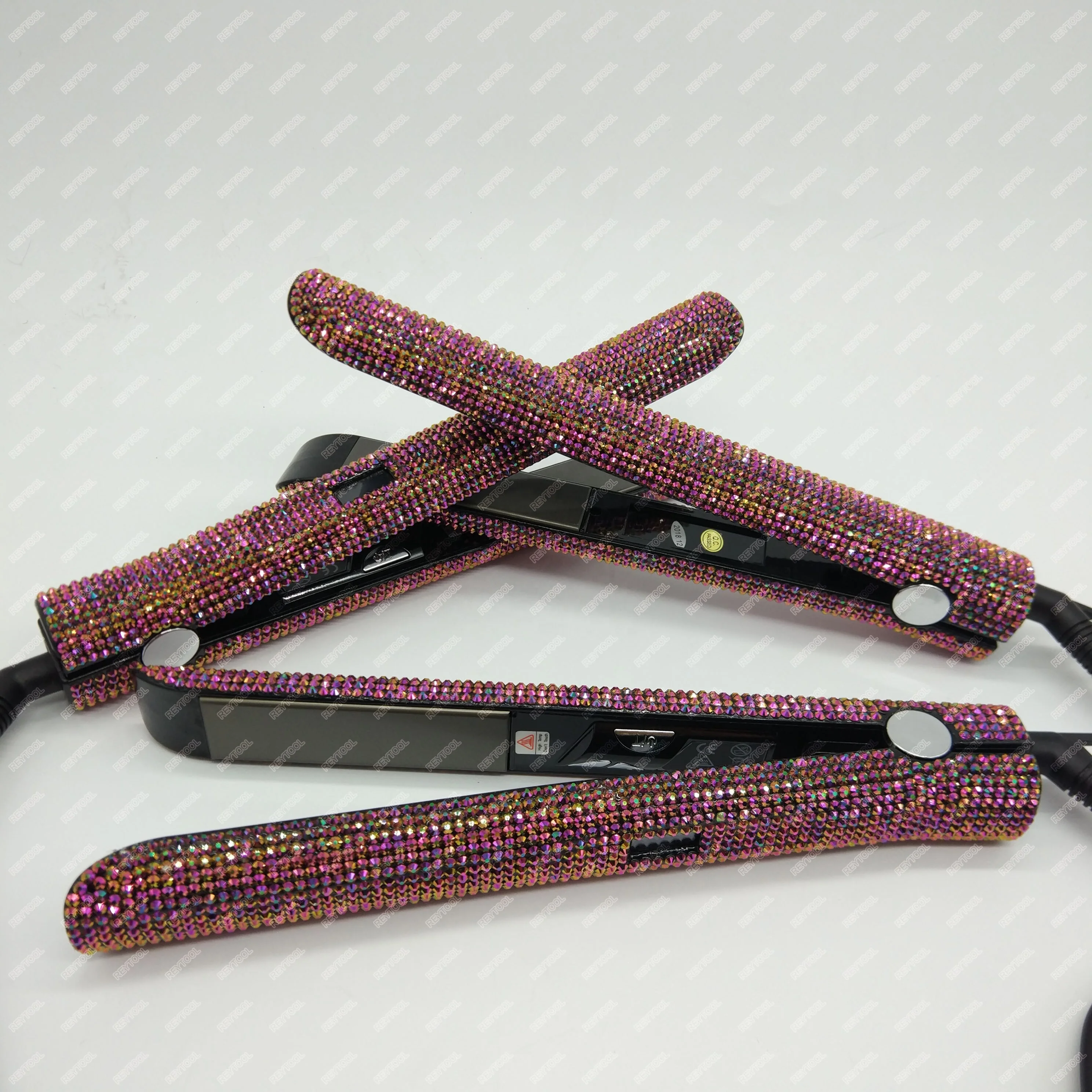 

Codace 480F Titanium Plate MCH highest temperature crystal flat iron for home and salon using hair striaghtener, Customized