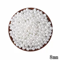

Wholesale 8 mm loose plastic faux pearl beads for jewelry making