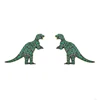 2018 fashion fine jewelry 925 sterling silver jewelry animal dinosaur emerald rhinestones sterling silver earrings studs