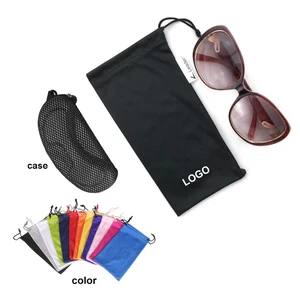 Custom Logo Printed Microfiber Cotton Jewelry Wholesale Eyeglass Soft Microfiber Cloth Pouch/Sunglasses bag/sun glass case