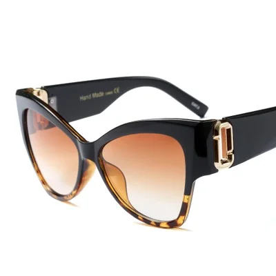 

HDCRFTER Fashion cat eye sunglasses luxury quality wide temple sunglasses 2018