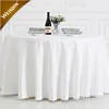 China suppliers Guangzhou white 100% polyester jacquard cheap table cloths for wedding