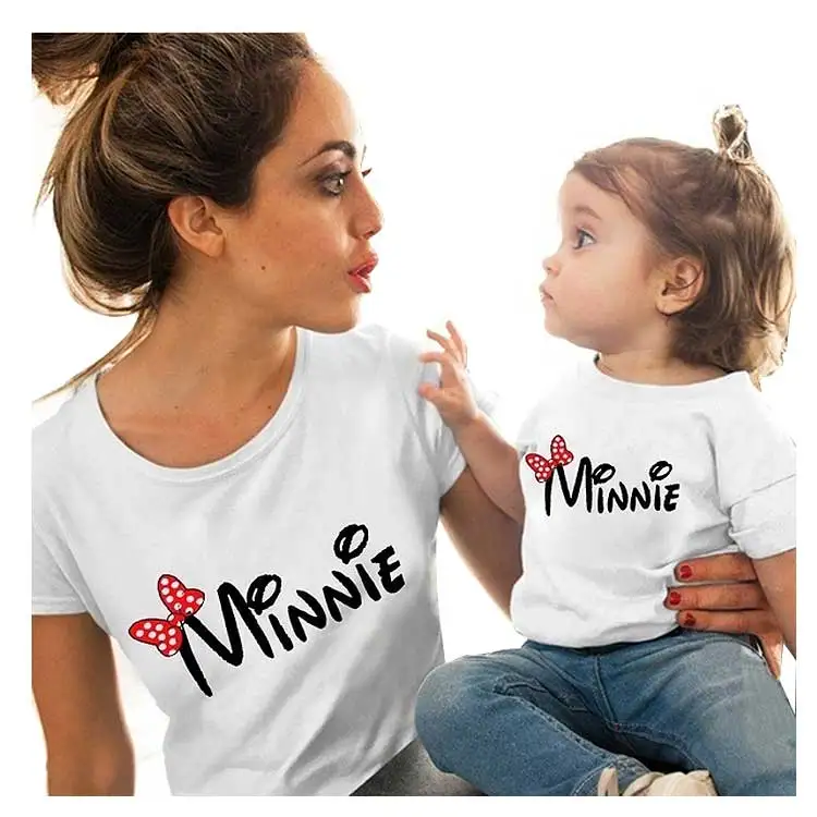 

Mommy and daughter top family matching clothes summer family t shirt