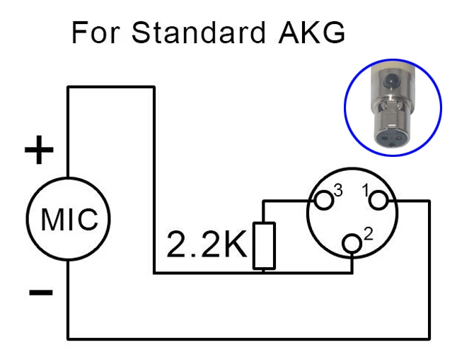 Схема микрофона akg p120