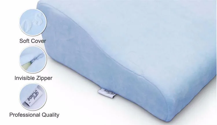 White Big Stuffed Contoured Memory Foam Bamboo Pillow Butterfly