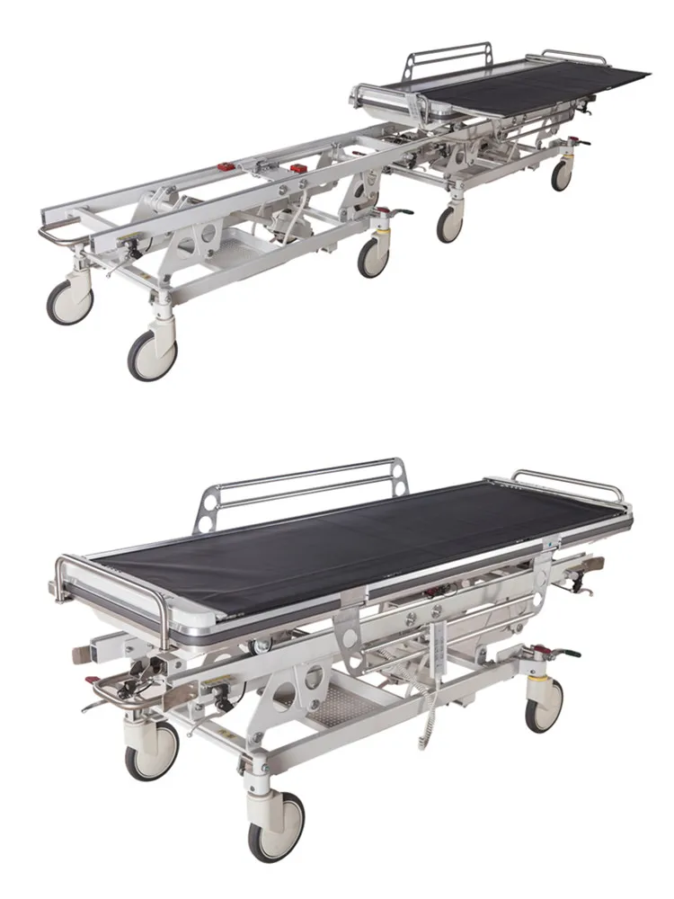High quality luxury electric patient transport stretcher ambulance stretcher emergency stretcher bed