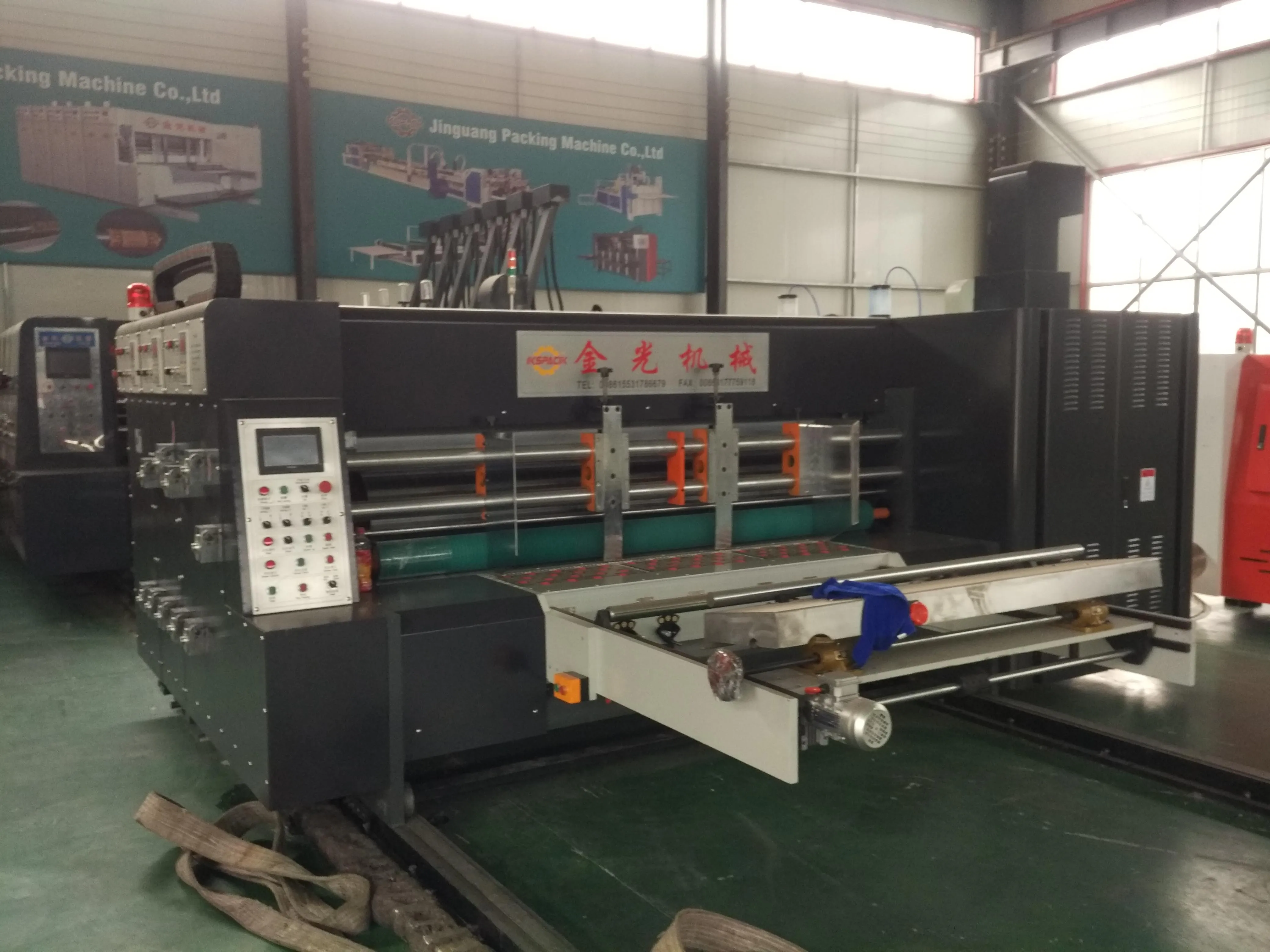 4 color flexo printing rotary die cutter boxes machine for sale