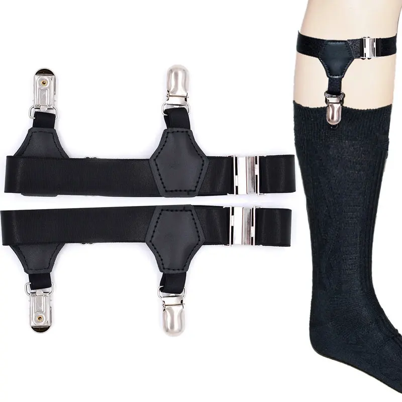 Men Lady T shirt Sock Suspender Stay Holder Elastic Garter Belt Non-slip Y Style