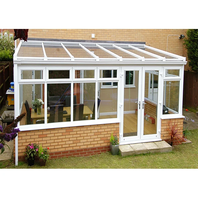 Flat Roof Veranda Sunroom Glass House Diy Winter Gardens Small Lean To ...