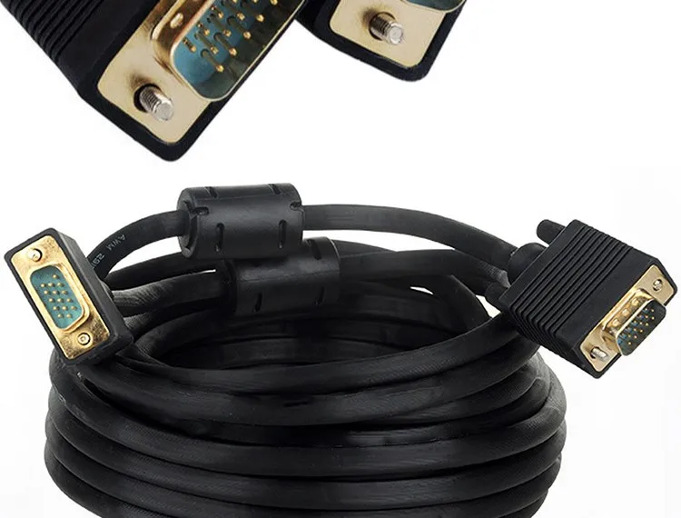 High Quality Dual Vga Connect Computer Cable 3m 5m 10m 15m 30m 50m 100m