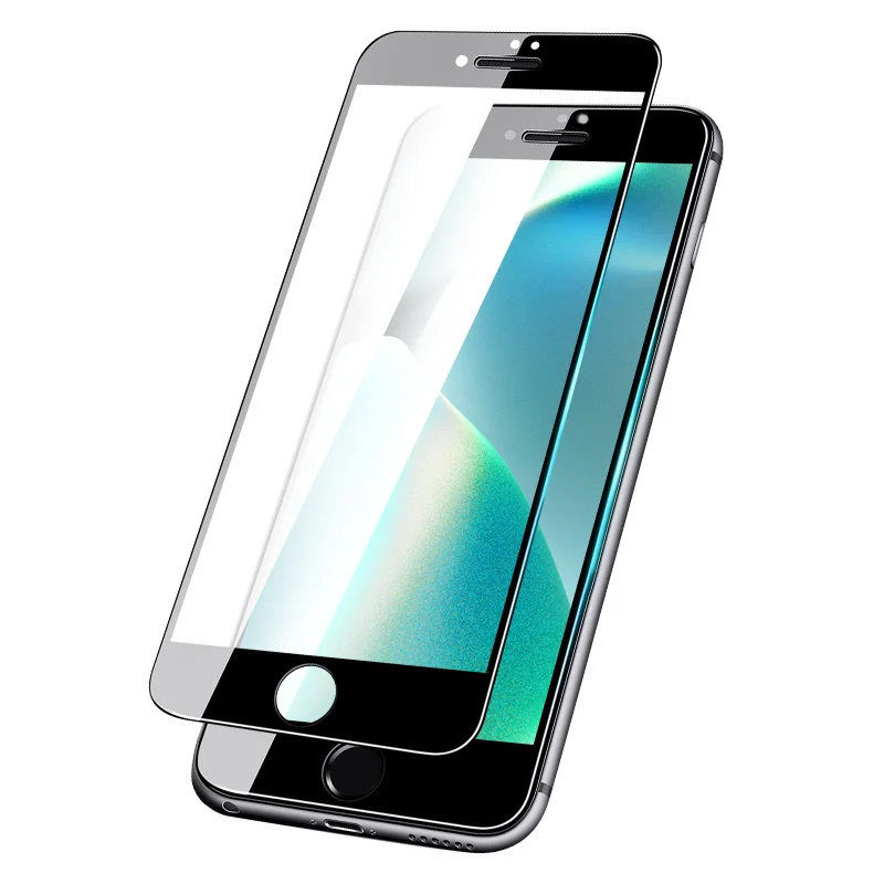 

Highest quality 9h anti blue full coverage tempered glass screen protector for iPhone 7 4.7 Inch, Black