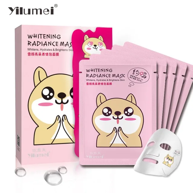 

2019 Hot selling OEM ODM Whitening Radiance Animal Facial Mask sheet Expression facial mask factory price