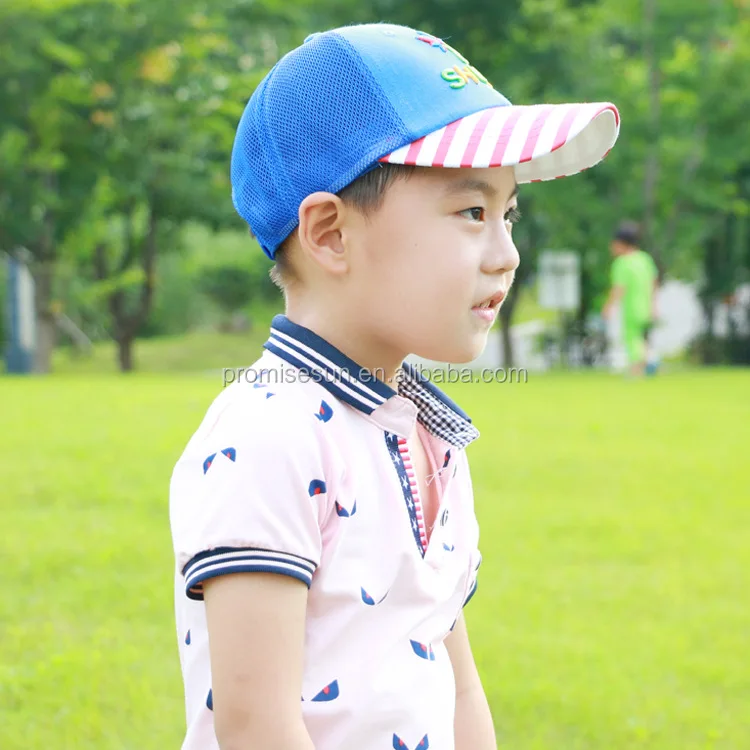 Young shinee Kids Hat Children Eyes Embroidery Baseball Cap Kids Long Ribbon Cotton Cap Outdoor Sun Visor for 3-7 Years Old Toddler Cap 