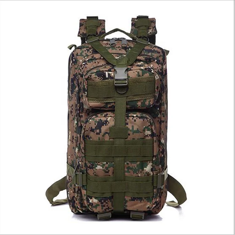 

Customized Durable Large Expandable Ripstop Waterproof Nylon Airsoft Hiking Traveling Tactical Camouflage Molle 3P Backpack, Black khaki camouflage