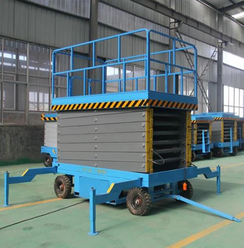 18m Hydraulic Electric Aerial Working Battery Charger Vertical Ladder Scissor Lift Equipment For Rental